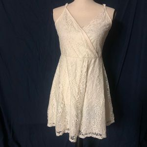 White Lace Babydoll Mossimo Dress Small